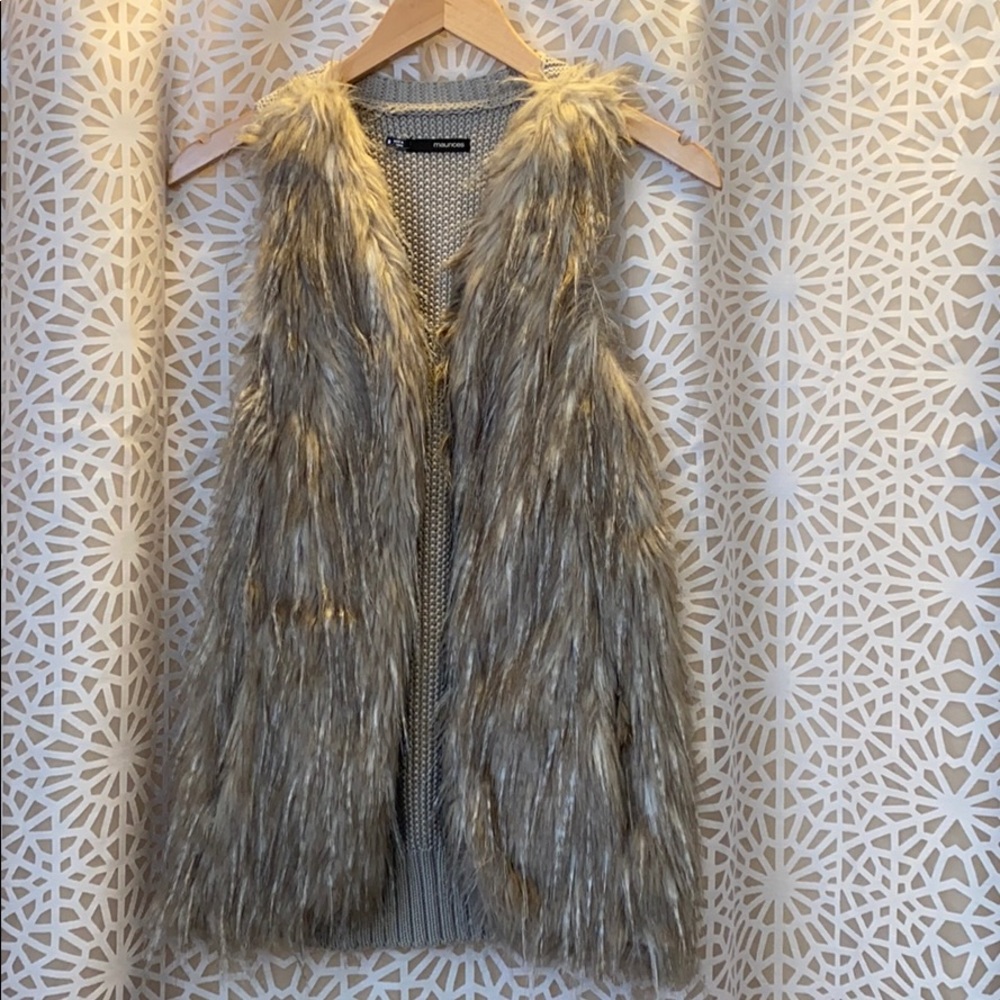 Faux fur vest